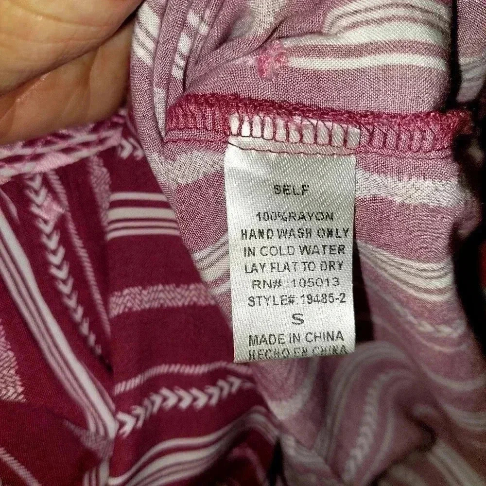 Savanna Jane Mauve The Olsen Top Boho Western Style Size Small - Picture 6 of 6